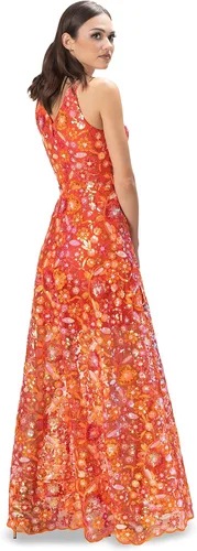 Vista 3 de Dress the Population Vestido largo Ariyah ajustado y acampanado para mujer