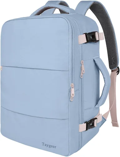 Vista 11 de Taygeer - Mochila de viaje para mujeres, mochila de cabina con puerto de carga USB y bolsa para zapatos, mochila TSA para laptop de 15.6 pulgadas