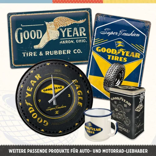 Vista 4 de Nostalgic-Art 51085 Goodyear - Reloj de pared (12.2 in)