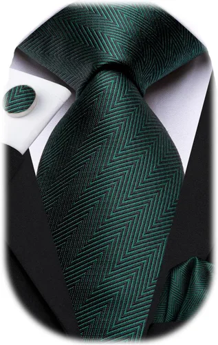 Vista 28 de Dubulle Corbata tejida de cachemira para hombre y gemelos de pañuelo para hombre, conjunto de gemelos para boda formal y negocios