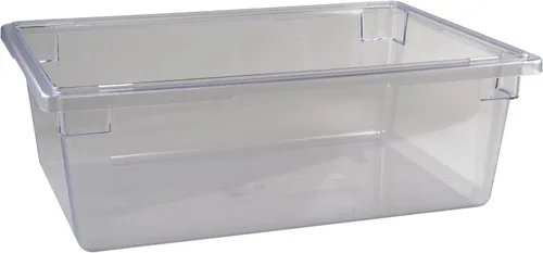 Vista 4 de Winco Caja de almacenamiento de alimentos de policarbonato, 12 x 18 x 3-1/2 pulgadas
