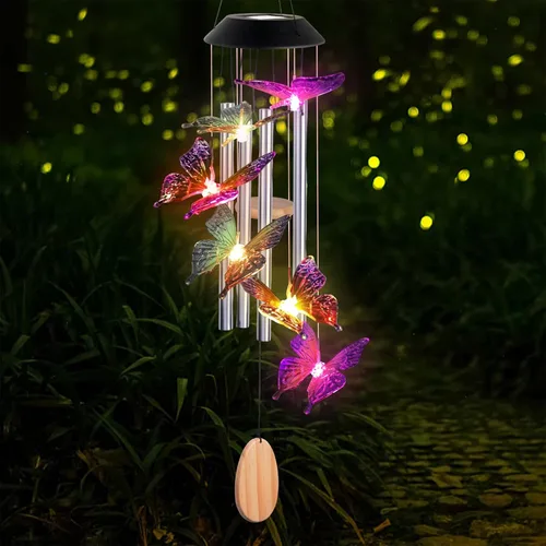 Vista 17 de JOBOSI Ramo de la madre, carillón de viento conmemorativo con tubo negro, regalos decorativos, adecuado para interiores y exteriores, perfecto