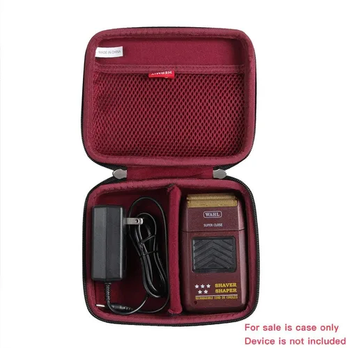Vista 2 de Hermitshell Estuche de viaje duro para afeitadora Wahl Professional 5 Star Series WA8061-100 (Negro+Granate)