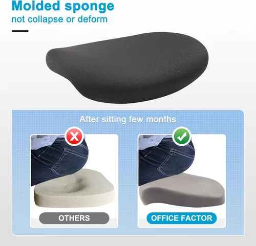 Vista 7 de OfficeFactor - Silla de escritorio de oficina, silla de escritorio ajustable de capacidad de 300 libras, reposabrazos abatibles, ruedas