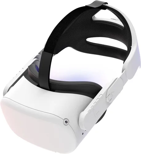 Vista 5 de MOJOXR Correa de cabeza ajustable compatible con auriculares Quest 2 VR, accesorios de repuesto Quest 2 para correa Elite, soporte mejorado