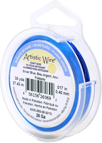 Vista 24 de Artistic Wire, Alambre de cobre de color chapado en plata de calibre 18, resistente al deslustre, amatista, 20 pies