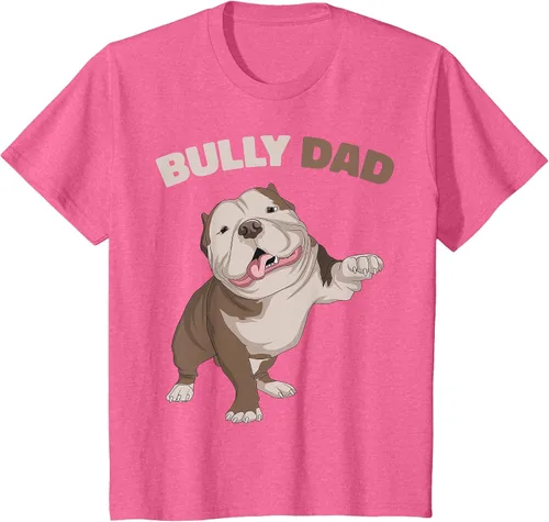 Vista 97 de American Bully Dad Dog Owner Father Funny Men T-Shirt Asphalt Grey