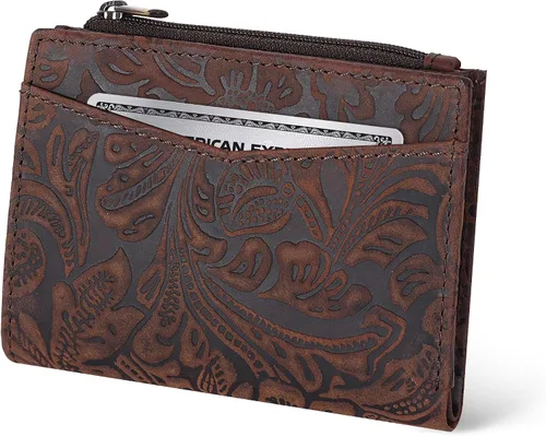 Vista 16 de Oak Leathers Cartera de cuero para mujer – Monedero pequeño RFID para tarjetas de crédito y soporte de identificación para damas, regalo