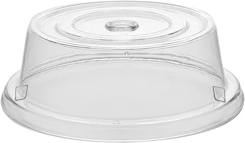 Vista 13 de Restaurantware Cater Tek - Cubierta de placa de policarbonato de 9.4 pulgadas, 1 cubierta de plato inastillable, lavable en lavavajillas para placa