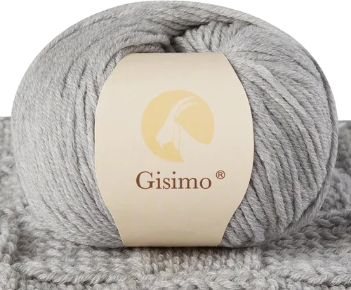 Vista 8 de 100% lana merino para tejer y ganchillo, hilo lujoso y suave de 6 cabos para tejer y crochet a mano, 1.76 oz/50 g, 127 yardas/116 metros