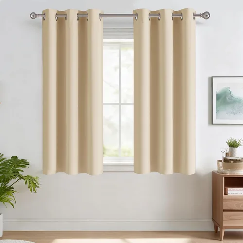 Vista 125 de RYB HOME - Cortinas para armario de 36 pulgadas, cortinas para oscurecer la habitación con ojales resistentes a la oxidación, cortinas de Aqua