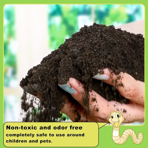 Vista 3 de Doter - Fertilizante orgánico de fundición de gusanos, 1.1 libras, fertilizante All Nature para jardinería, tomate, fresa, flores y hierbas