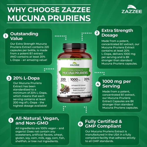Vista 6 de Mucuna Pruriens L-Dopa Extra Strength