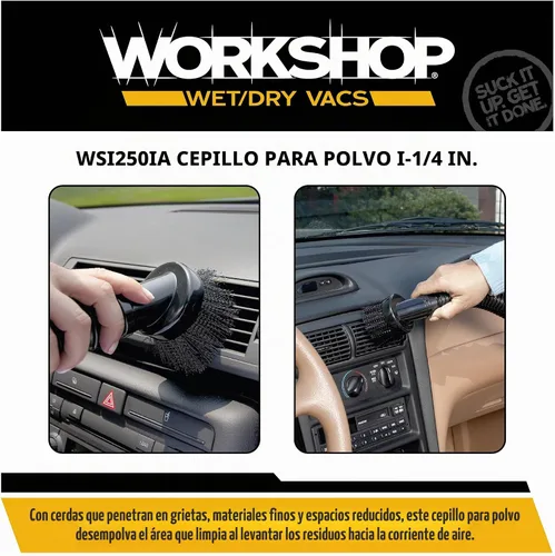 Vista 4 de WORKSHOP Aspiradora para líquidos y polvo con cepillo para polvo de 1-1/4 pulgadas