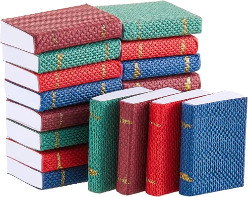 Vista 8 de Sumind 12 piezas a escala 1:12 en miniatura para casa de muñecas, mini libro, miniaturas surtidas, casa de muñecas, libros pequeños, accesorios
