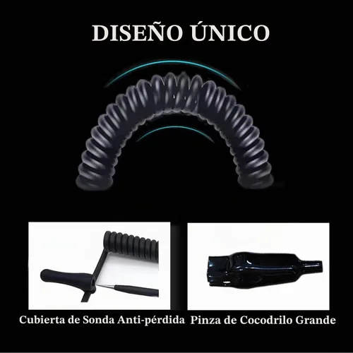 Vista 6 de Luz de prueba automotriz, 3-72V DC LCD Probador de circuito digital con iluminación, probador de luz resistente con voltímetro, probador de voltaje