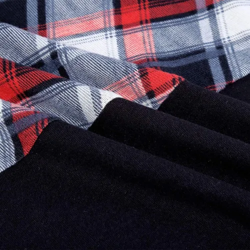 Vista 8 de QUINEE sudadera con capucha para mujer de manga larga a cuadros, bloque