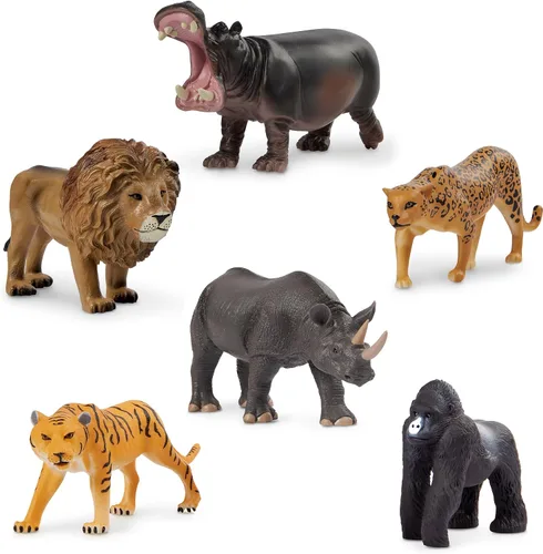 Vista 18 de Terra by Battat Juego familiar de juguetes de elefante africano de 4 piezas - Figuras realistas de animales de safari de plástico - Juguetes