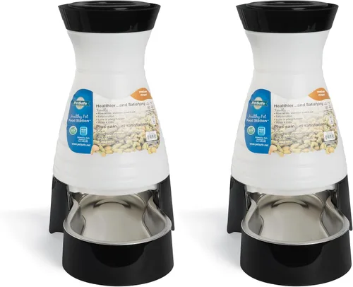 Vista 6 de Estación de comida PetSafe para perros y gatos con tazón de acero inoxidable, Blanco