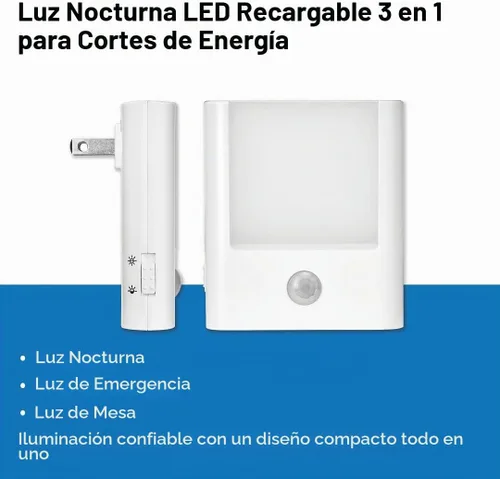 Vista 2 de Camelion 3-in-1 Power Outage Night Light, Motion Sensor,4-Pack