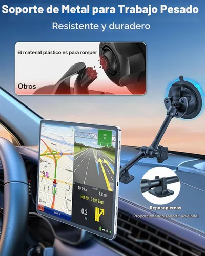 Vista 2 de Soporte magnético para tableta para automóvil, soporte