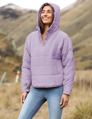 Vista 55 de QIBABU Chaqueta acolchada con capucha de gran tamaño para mujer, ligera, acolchada, manga larga, abrigo de invierno cálido
