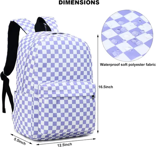 Vista 4 de Mochila para niñas para escuela secundaria primaria, mochila escolar para niños, adolescentes, mochila escolar para mujeres, mochila universitaria