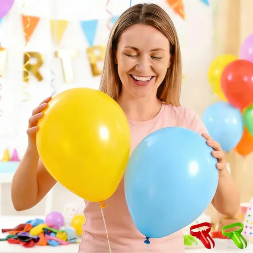 Vista 7 de Asltw - Herramienta de atar globos, paquete de 5, anudador rápido de globos para decoración rápida, herramienta de nudo ligera para globos de látex