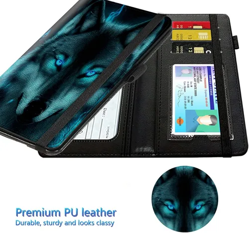 Vista 147 de Funda para chequera para hombres y mujeres, cartera de cuero RFID con ranuras para tarjetas de crédito, soporte de cheques duplicados personales