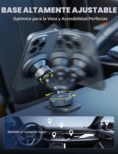 Vista 5 de Bracketron MagAlign Pro MagSafe - Soporte para teléfono de coche, ventilación y salpicadero, 360°