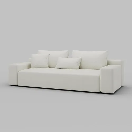 Vista 6 de Acanva Juego de sofá seccional modular en forma de L de tamaño grande moderno para sala de estar, sofá de esquina de 4 plazas de estilo minimalista
