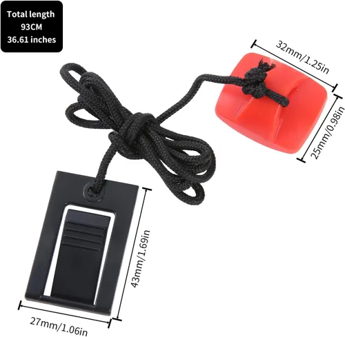 Vista 3 de Cinta de correr universal con bloqueo magnético para parada de emergencia, accesorios adecuados para la mayoría de las cintas de correr