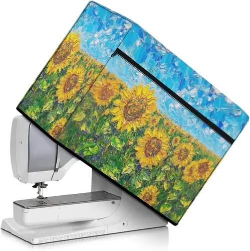 Vista 16 de Funda para máquina de coser de flores hippie grande, cubierta antipolvo, protección de fácil limpieza para máquina de coser, resistente a las Flor