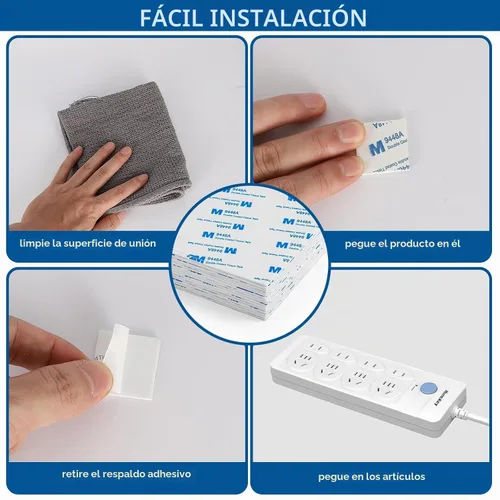 Vista 4 de 100 piezas de cinta adhesiva de espuma de doble cara, almohadillas adhesivas de doble cara autoadhesivas cuadradas para manualidades, cinta adhesiva