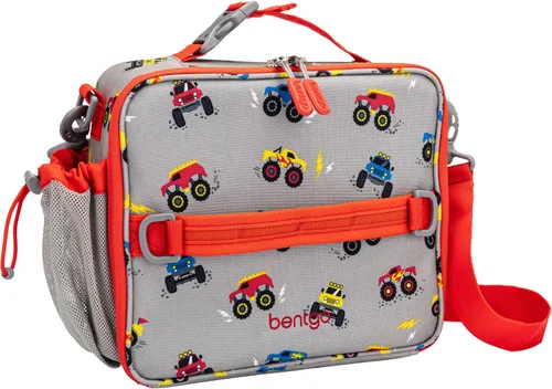 Vista 9 de Bentgo Bolsa de almuerzo con estampado para niños, doble aislamiento, reutilizable, para niños de más de 3 años, correa ajustable; sostiene