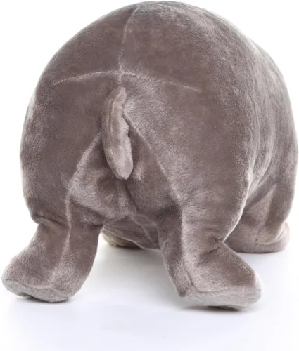 Vista 8 de Juguete de peluche realista de hipopótamo, animal de peluche de hipopótamo de 14 pulgadas, animales salvajes suaves, juguetes de peluche únicos