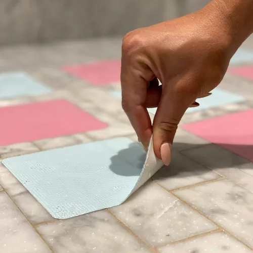 Vista 7 de Kahuna Grip Bañera y ducha 4" círculo antideslizante tracción pisadas (negro)