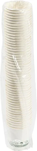 Vista 2 de Planet+ Vaso caliente laminado PLA 100% compostable, 4 onzas, caja de 1000