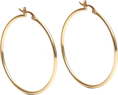 Vista 65 de Gempires - Aretes ligeros y gruesos, delicados y minimalistas, hipoalergénicos, chapados en oro, sin deslustre, diseño clásico, para uso diario