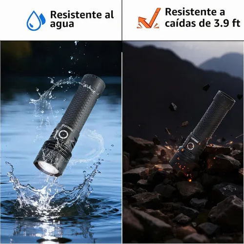 Vista 7 de PHILIPS - Linternas recargables de alto lúmenes, 13000 lm, linterna profesional inteligente súper brillante con atenuación continua y memoria