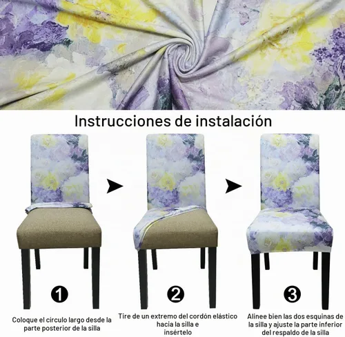 Vista 6 de Juego de 4 fundas para sillas de comedor, fundas elásticas Parsons, súper ajustadas, de elastano, extraíbles y lavables, para comedor, hotel