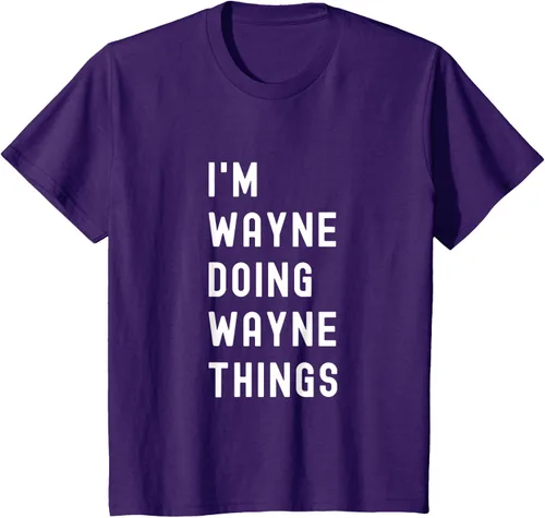 Vista 25 de Camiseta I'm Wayne Doing Wayne Things, Negro