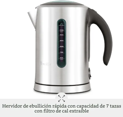 Vista 3 de Breville BKE700BSS - Hervidor de agua caliente pura, acero inoxidable cepillado Quickly heat water for tea, coffee and instant meals with electric