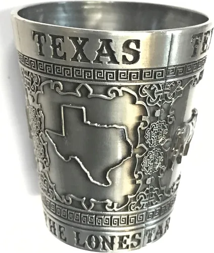 Vista 8 de States Souvenir Metal Shot - Diseño de peltre de vidrio – Texas Nashville Indiana Iowa St. Louis Chicago Kentucky Ohio Illinois - Disparo de metal