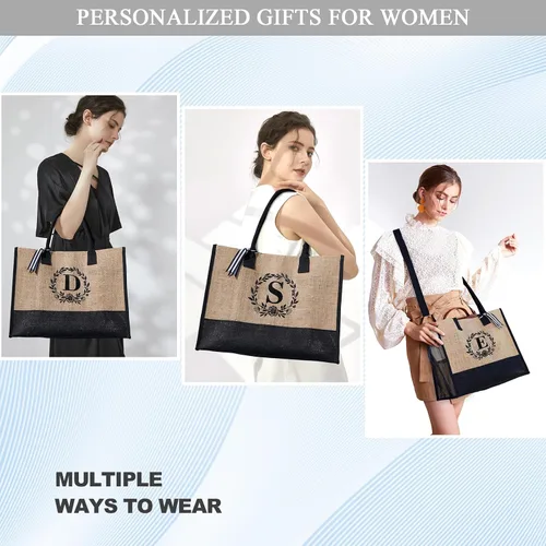 Vista 45 de BeeGreen Bolsa personalizada para mujeres, mamá, profesora, amigas, hermana, bolsas de regalo con bolsa de Comestic