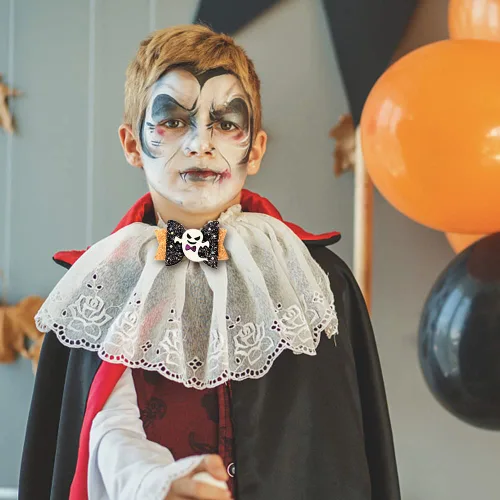 Vista 4 de 4 lazos para el pelo de Halloween, pinzas para el pelo de araña fantasma brillante para niñas, lazos de araña para mujer, horquillas de calabaza