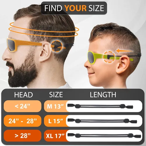 Vista 3 de Soporte de correa de cadena para gafas de ojos, correa para gafas de sol sin cola para hombres, correa para gafas