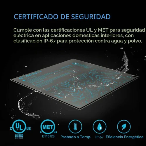 Vista 5 de AC Infinity SUNCORE S3 - Alfombrilla impermeable para plántulas con controlador de calor de 10 x 20.75 pulgadas, almohadilla térmica