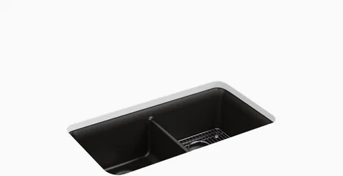 Vista 45 de Kohler K-8223-CM5 Cairn - Grifos para fregadero de cocina, color beige mate