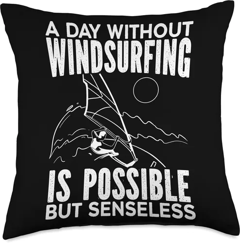 Vista 4 de Windsurfing Surfing Board Water Sports Throw Pillow